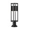 Z-Lite Luca Outdoor Pier Mounted Fixture, 1-Light, 7.25 In.W x 23.75 In.H, Black/Etched 517PHM-553PM-BK-LED - alternate 1